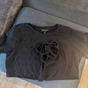 Eloquii Crop Top with Laces